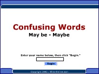 Confusing Words --May be, Maybe