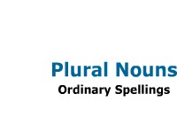 Plural Nouns - Ordinary Spellings